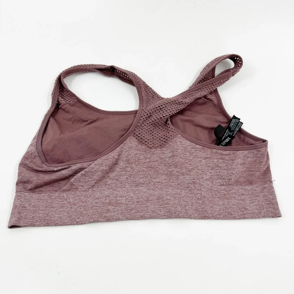 ✅ Victoria’s Secret Pink Sport Seamless Lightly Lined Bra Gray & Rose X-LARGE - Picture 2 of 6